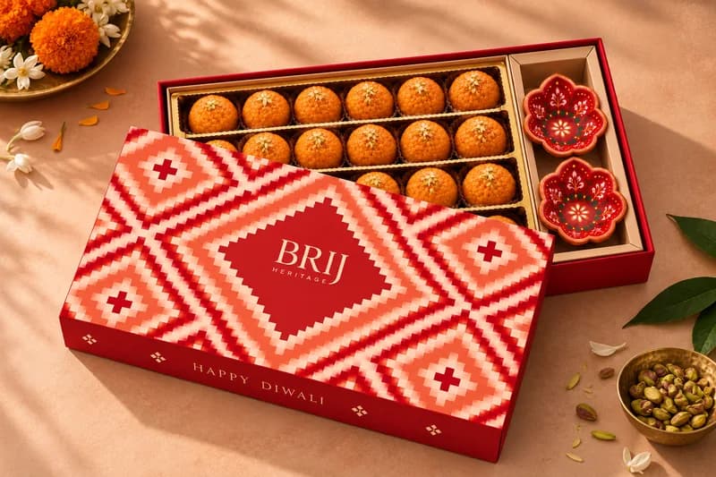 Box of Motichoor Laddoos